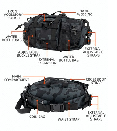 SPORTS BELLY BAG. BLACK