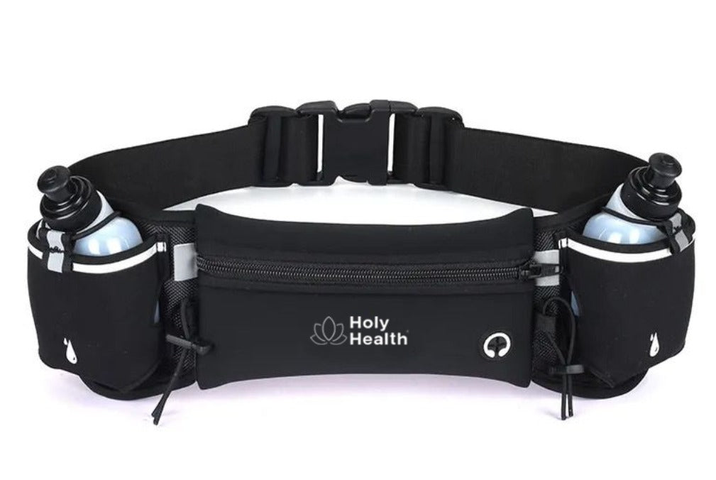 HYDRATION BELT-BAG W/ 2 REFILLABLE BOTTLES.
