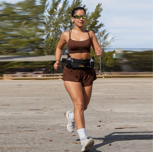 HYDRATION BELT-BAG W/ 2 REFILLABLE BOTTLES.