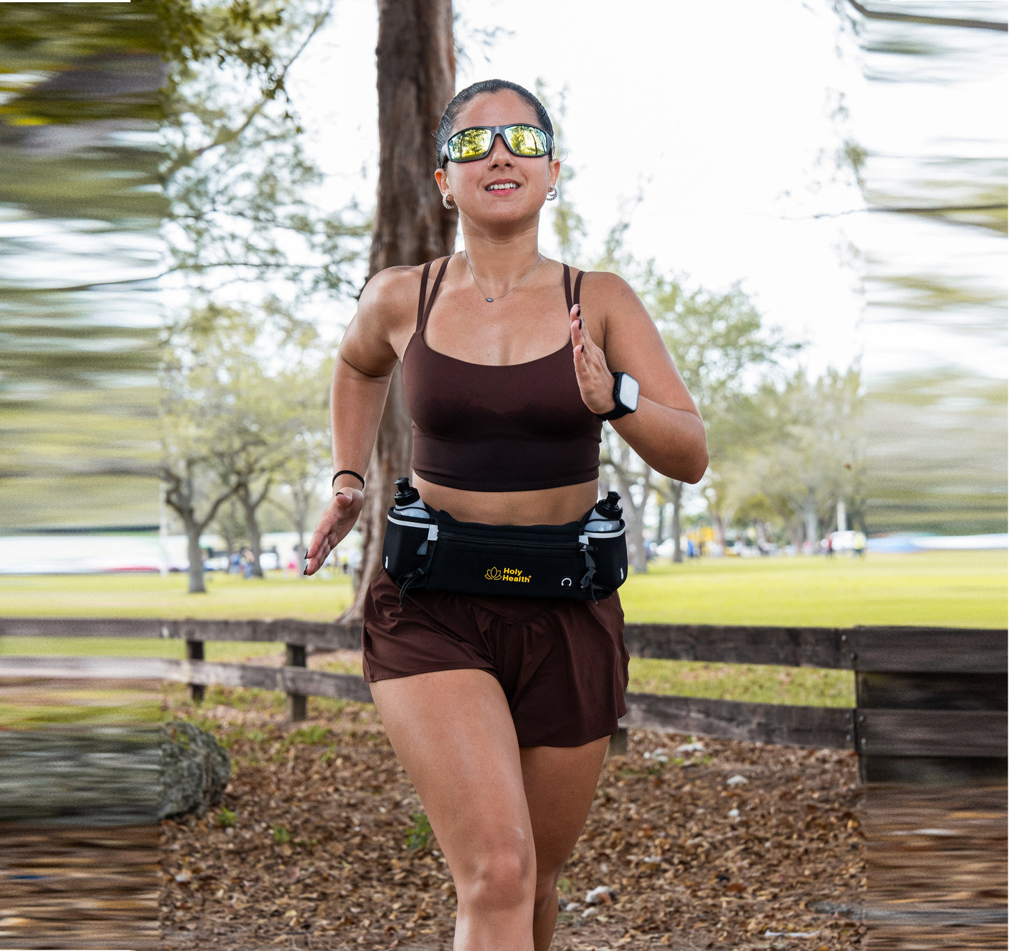 HYDRATION BELT-BAG W/ 2 REFILLABLE BOTTLES.