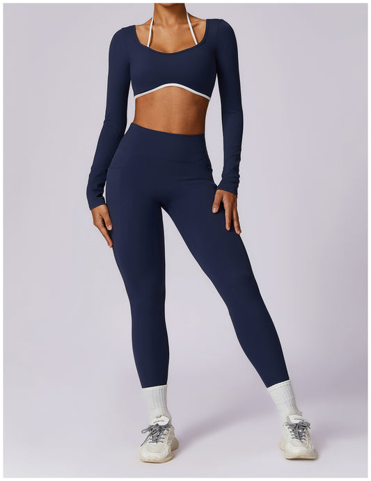 Fitness Leggings. Blue