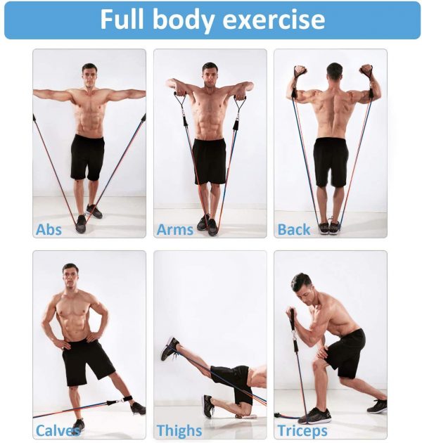 EXERCISE RESISTANCE TUBES. SET OF 5