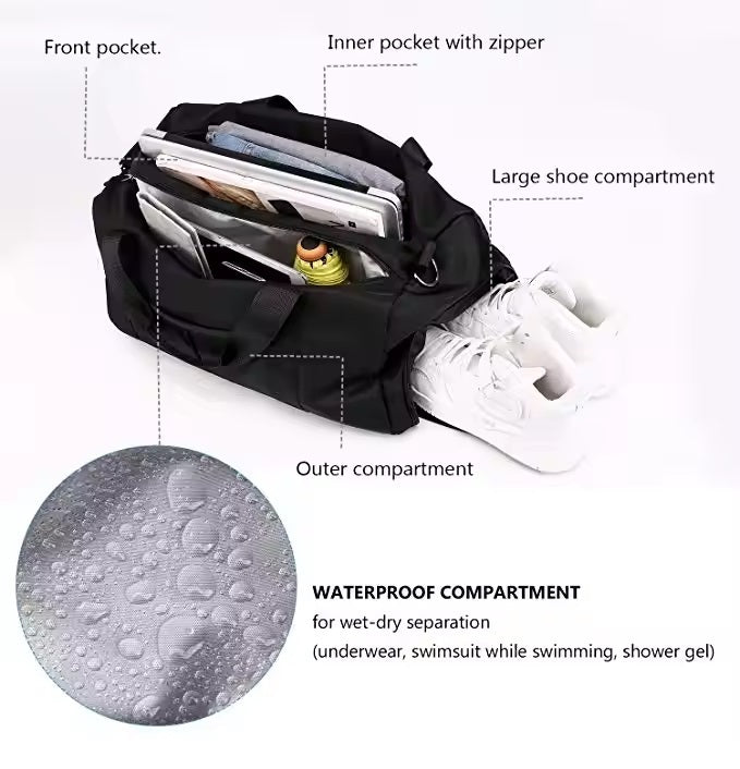 GYM SLING BAG. BLACK COLOUR