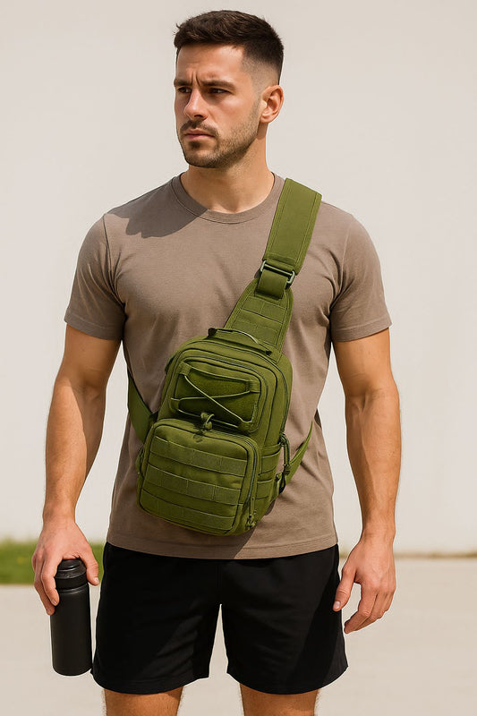 SPORTS SLING BACKPACK. GREEN